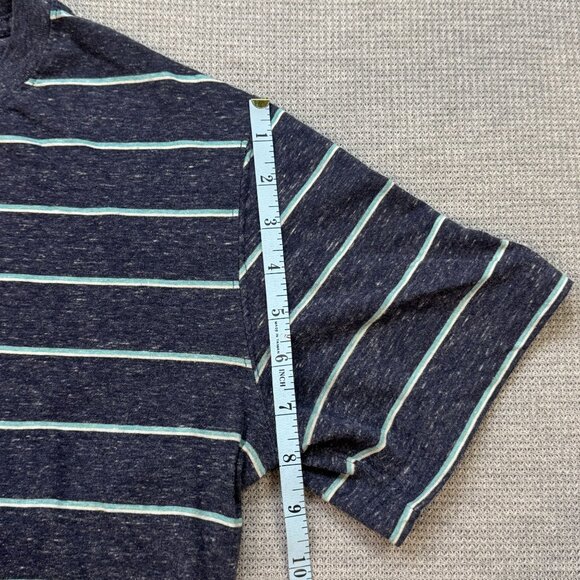 Ocean Pacific Mens Navy Blue Crewneck T-Shirt Stripes Short Sleeve OP Size Small - Picture 7 of 8